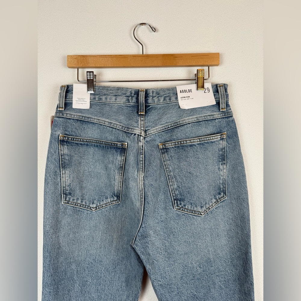 NWT Agolde Leena Mid Rise Baby Flare Jean Stage Wash 29 - Picture 7 of 14